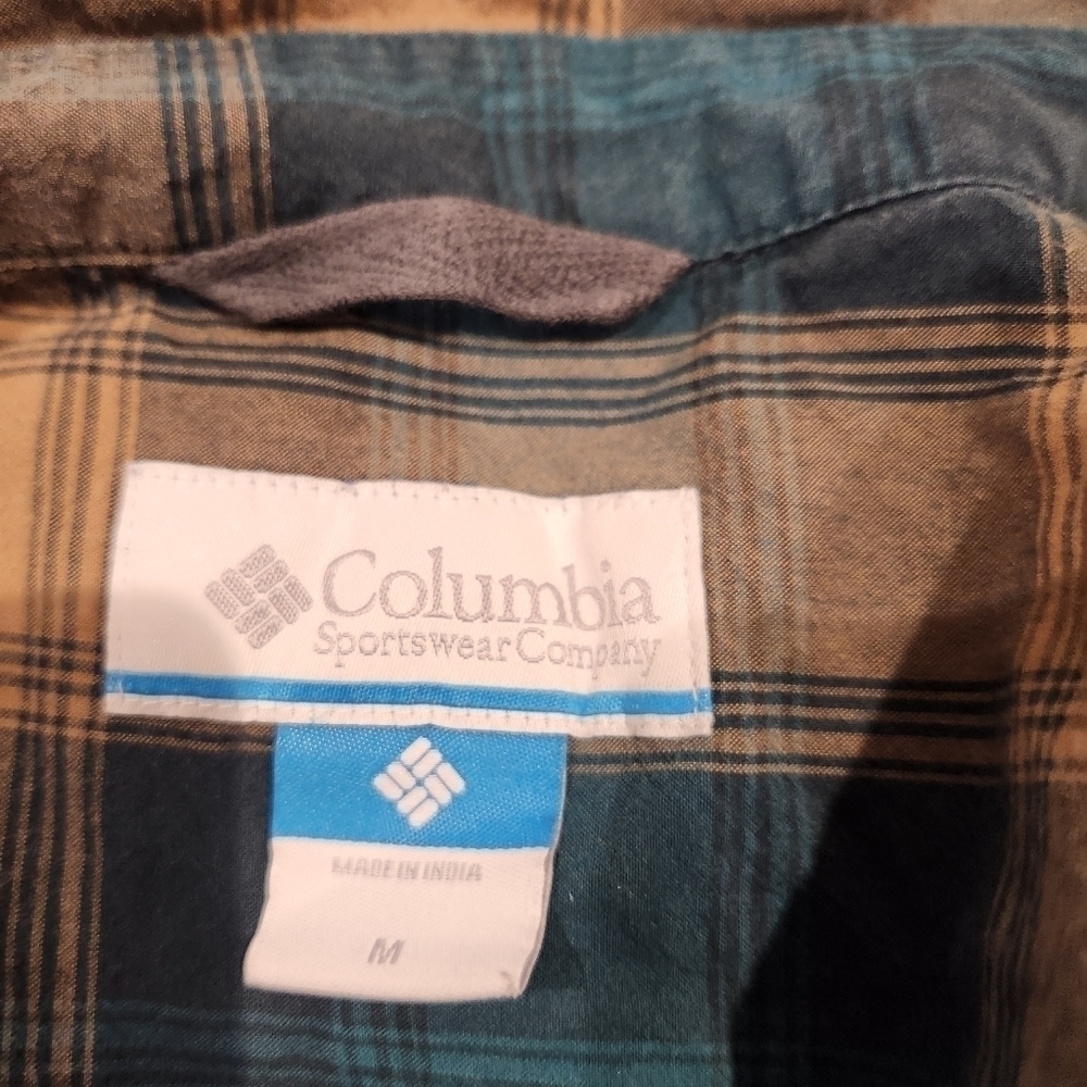 Columbia men's 100% cotton plaid button down - Picture 5 of 9